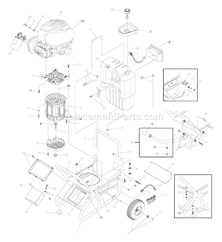 Page D Diagram and Parts List for 1894-1  Briggs and Stratton Generator